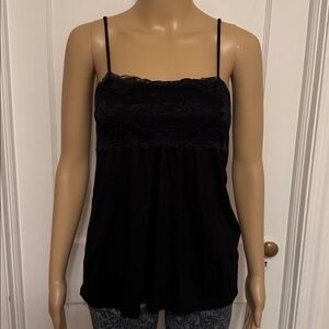 NWOT Lace Detail Tank - Black